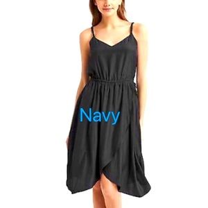 Gap Wrap Cinched Waist A-Line Dress - NAVY/ Size 0